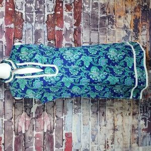 Malabar Bay Paisley Print Polished Cotton Dress